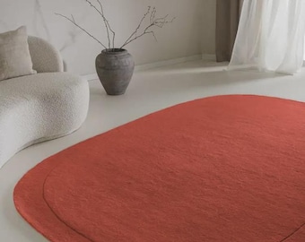 5x8 Unique Shape Bohemian Rug 7x10 8x10 Hand Tufted Muted Colour Scandinavian rug for Living Room Bedroom nursery Room Studio Carpets