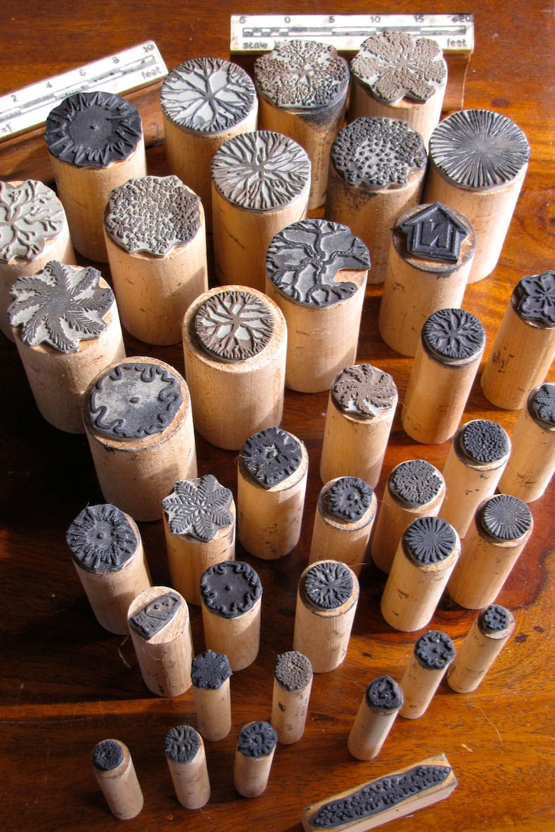 Vintage Landscape Design Rubber Stamps Garden | Etsy