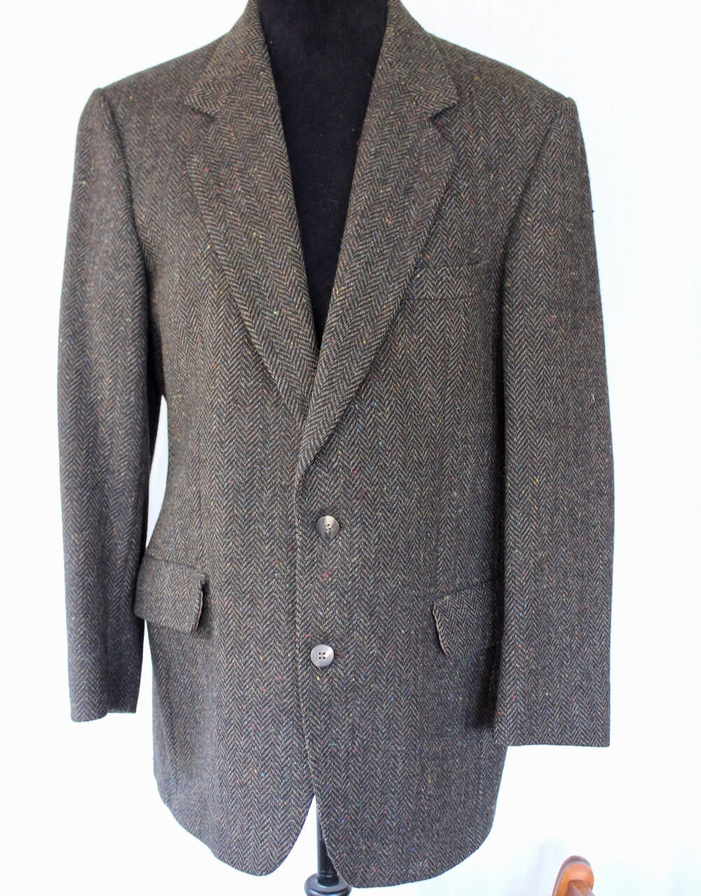 Tweed Jacket Twill Classic Blazer - Etsy