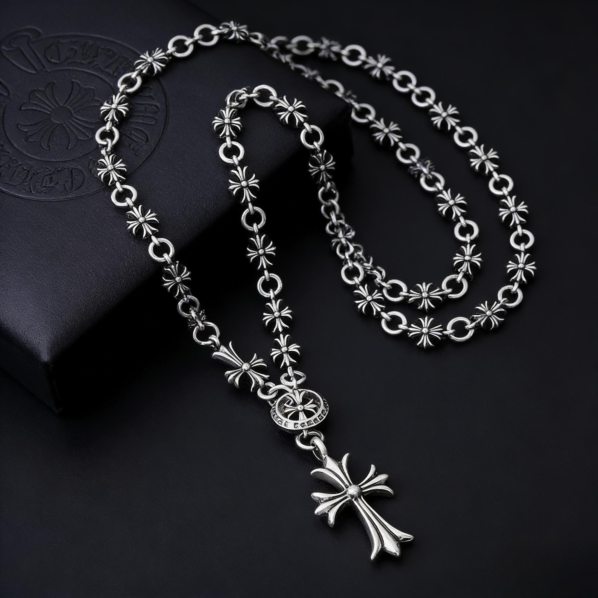 CHROME HEARTS ロザリオ ネックレス クロス Chrome hearts rosary necklace - Etsy 日本