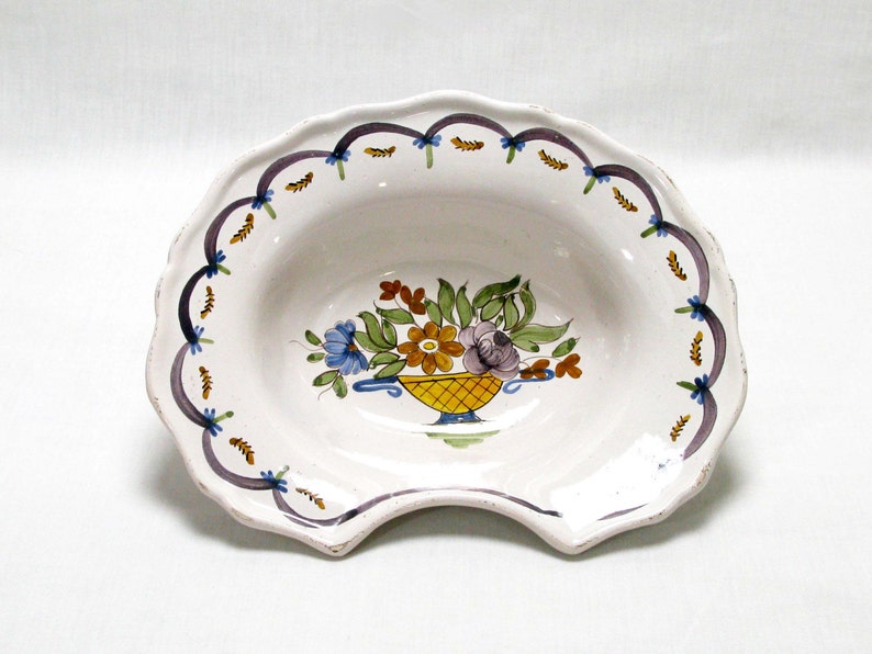 Antique Shaving bowl Faience Shaving Bowl Porringer Blood Etsy