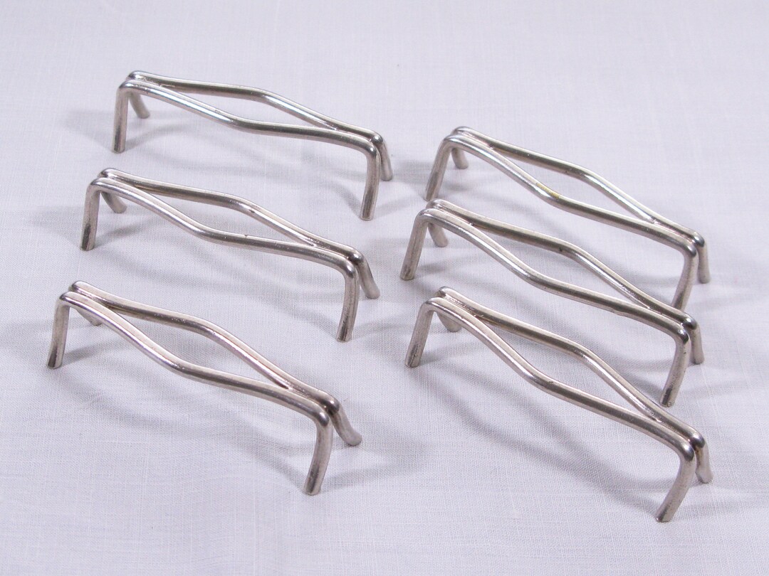 Six Silver Plated Knife Rests, French Knife Rests, Six Contemporary ...