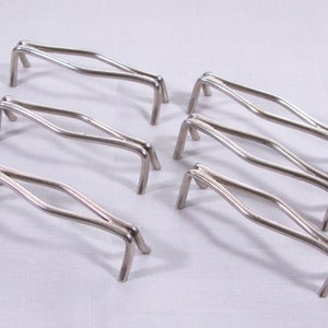 Sei poggiacoltelli placcati in argento, poggiacoltelli francesi, sei poggiacoltelli contemporanei, portacoltelli, stoviglie, posate, (643)