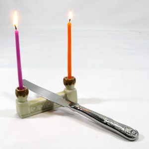 Set of Six Camille Tharaud French Limoges  Knife Rests, Porcelain Knife Rests, Novelty Knife Rests, Knife Rests, Grand Chimie, (606)