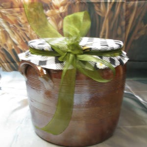 Large French Mid Brown Stoneware Confit Pot, French Preserving Jar, Confit Jar, Glazed Stoneware Pot, Confit Pot (122)