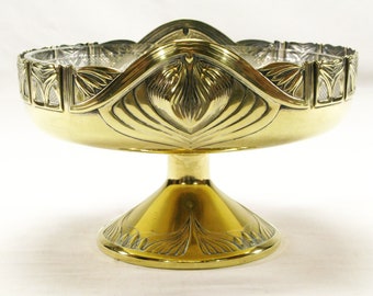 Table Centrepiece,  Brass Table Centrepiece Antique French Art Nouveau Centre Piece, Brass Art Nouveau Tassa,  French Tassa,