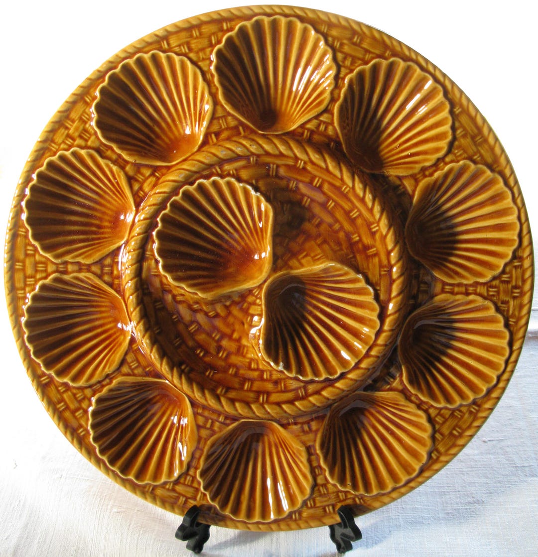 Lot De 8 Assiettes à Huîtres Inox Guy Degrenne - 6 Compartiments - Fabriqué France