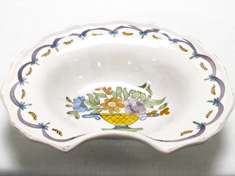 Antique Shaving bowl Faience Shaving Bowl Porringer Blood Etsy