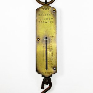 French Vintage Salters Pocket Balance  Wrought Iron & Brass Balance, Old Fashioned Scales, 1800s Balance Scale, French Balance Scale (260)