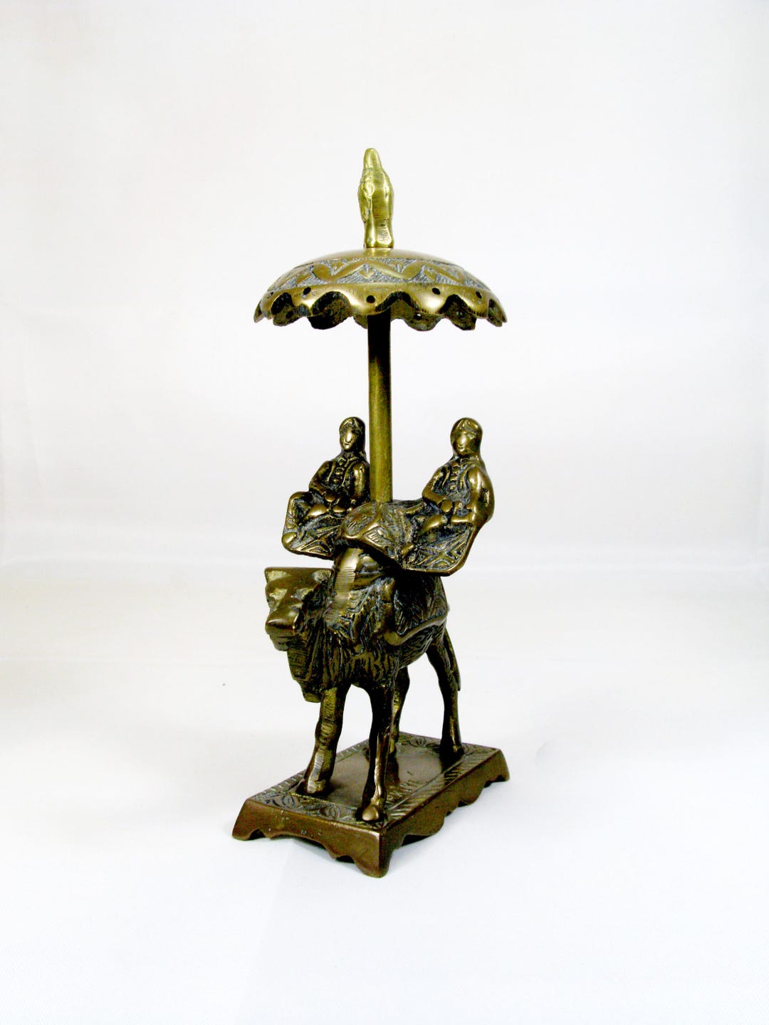 Antique Camel Ornament, Camel and Riders, Unusual Brass Camel Figurine ...
