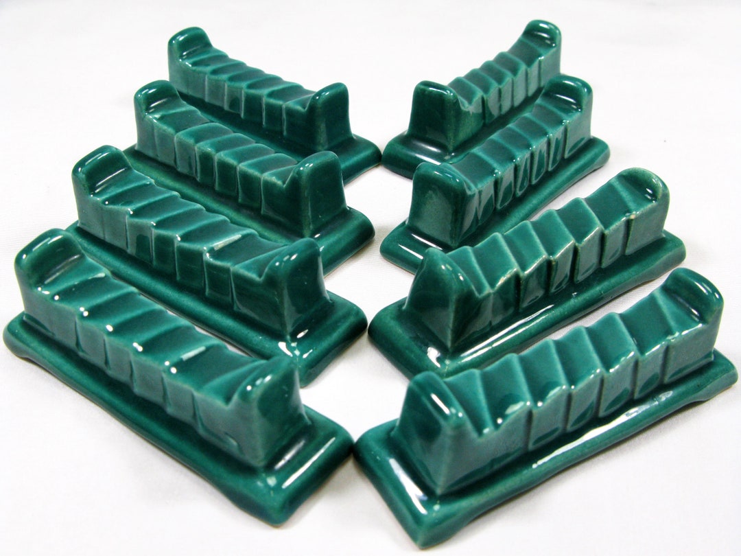 Eight Porte Couteaux,knife Rests, Dark Green Classic French Knife Rests
