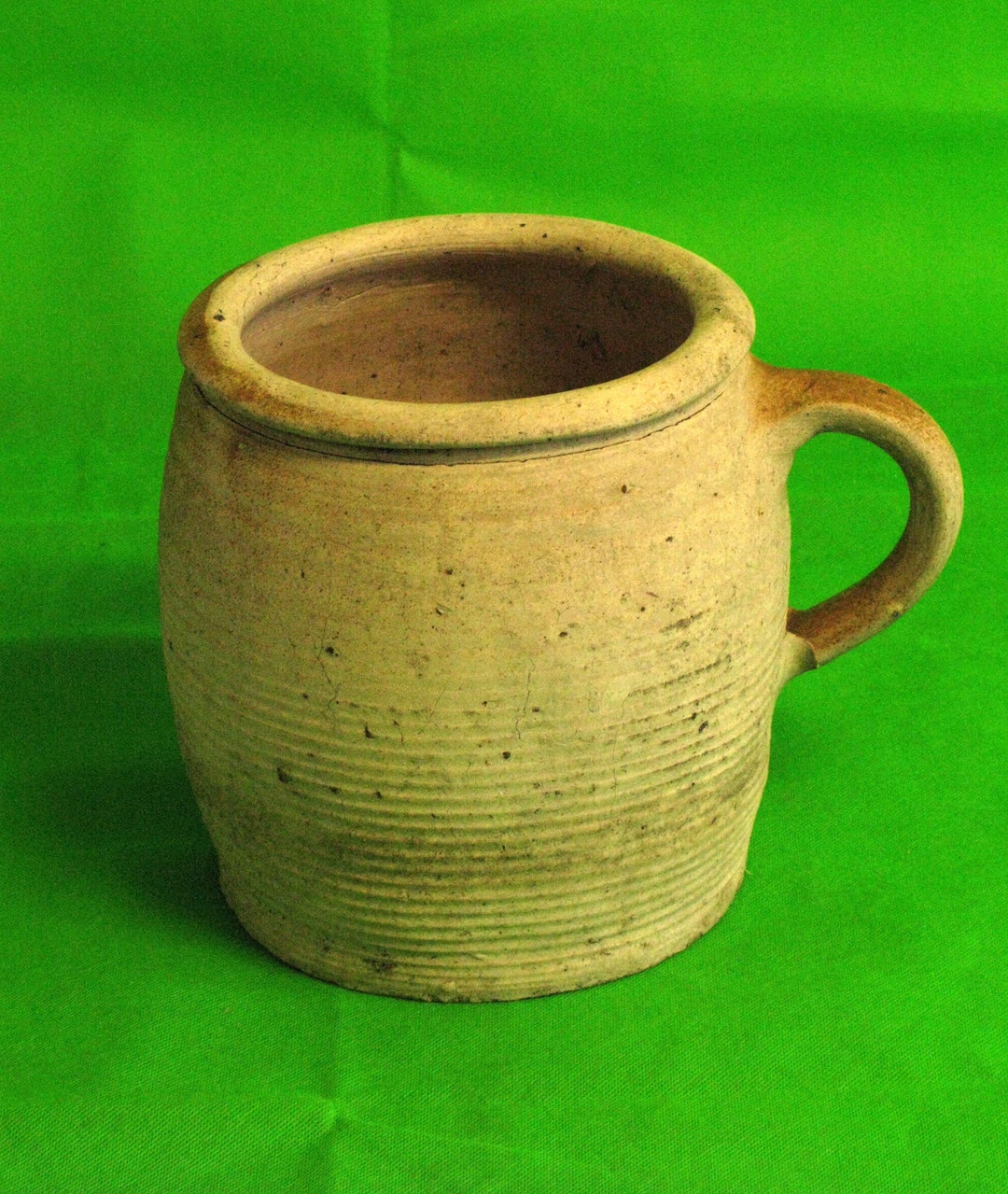 Kitchen Utensil Pot, French Kitchen Pot, French Stoneware Jar , Storage Pot, Planter, French