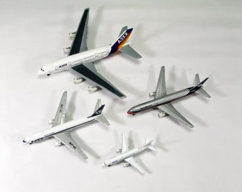 Set of Four Dye Solid Cast Metal Commercial Planes, Set of four Aeroplanes, Aeroplance, Planes, Continental Airways (439)