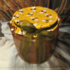Large French Mid Brown Stoneware Confit Pot, French Preserving Jar, Confit Jar, Glazed Stoneware Pot, Confit Pot (123)