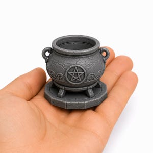 1:12 Magic Cauldron STL | Witch Pot Miniature | Fantasy Alchemy Decor | Wizard Laboratory Furniture