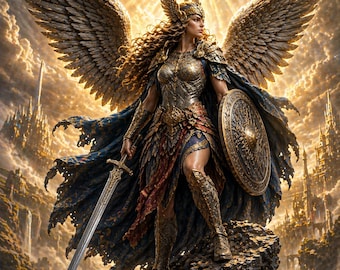 Valkyrie STL Model | Winged Warrior, Norse Mythology Miniature (Digital Download)