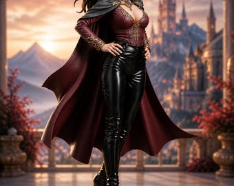 Donna mezzelfa STL, figura femminile fantasy modello 3D, personaggio fantasy moderno, miniatura stampabile in 3D, statua in resina, STL da collezione