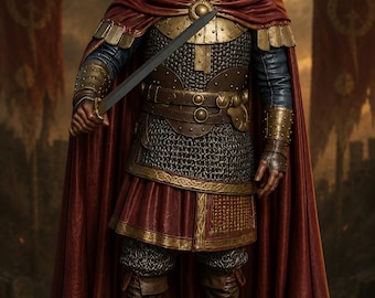 Great Steppe King STL | Nomadic Warrior King Miniature | Medieval Fantasy Ruler for Resin 3D Printing | Single Piece STL