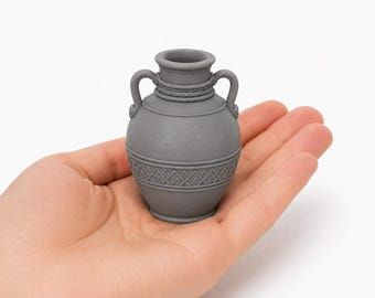 Jarra de agua del desierto 1:12 STL / Ánfora / Jarrón árabe en miniatura / Decoración para campamento en el desierto / Resina imprimible STL