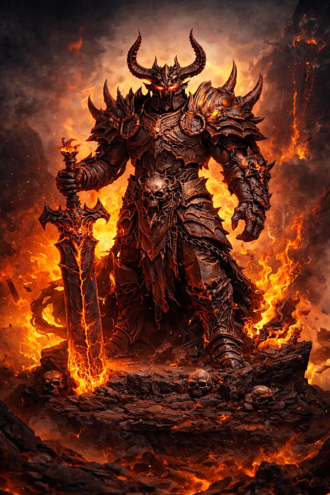 Infernal War Commander STL | Demon General 3D Print Model (digital ...