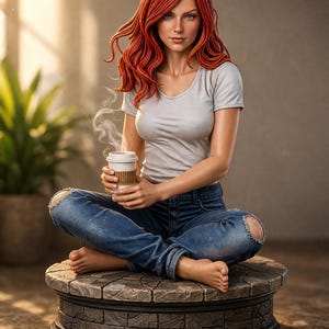 Casual Woman STL File, Modern Female Figure 3D Model, 3D Printable Miniature, Relaxed Girl Statue, Resin Print Collectible