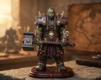 Orch Shaman STL-miniatyr | Utskrivbar 3D-modell i harts från Fantasy Warrior (150 mm)