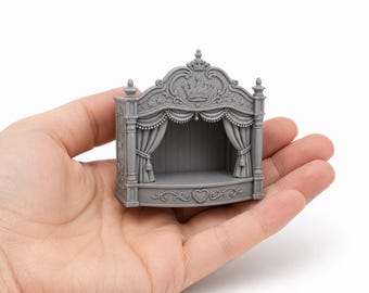 Teatro de juguete 1:12 STL, escenario para guardería de casa de muñecas, teatro de marionetas en miniatura, decoración para habitación de princesa, resina imprimible