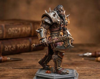 Orka Berserker STL-miniatuur | 3D-printmodel Savage Warrior (150 mm)