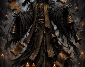 Feather Plague Monk STL | Dark Ritual Plague Doctor Miniature | Gothic Collector Statue for Resin 3D Print