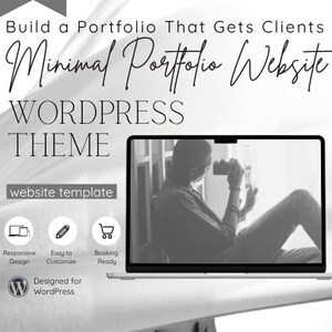 Photography WordPress Website Template – Minimal Portfolio Theme for Photographers