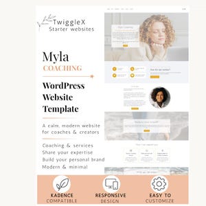 Minimal WordPress Theme | Coaching Website Template | Kadence Theme for Coaches & Creators | Myla