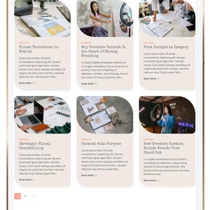 May include: A digital tablet displays a website with articles about branding and visual storytelling. The articles have titles like "Visual Narratives in Motion" and "How Creative Content Builds Brands That Stand Out."