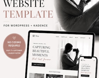 Photography WordPress Website Template – Minimal Portfolio Theme for Photographers