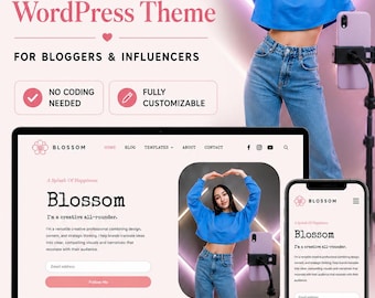 Feminine WordPress Theme – Blog Website Template for Coaches & Creators