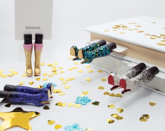 Glam Sparkles bookmark collection. Glam shoes perfect gift for fashionista, her, mom, women, teen girl, teacher, coworker, child, sister.