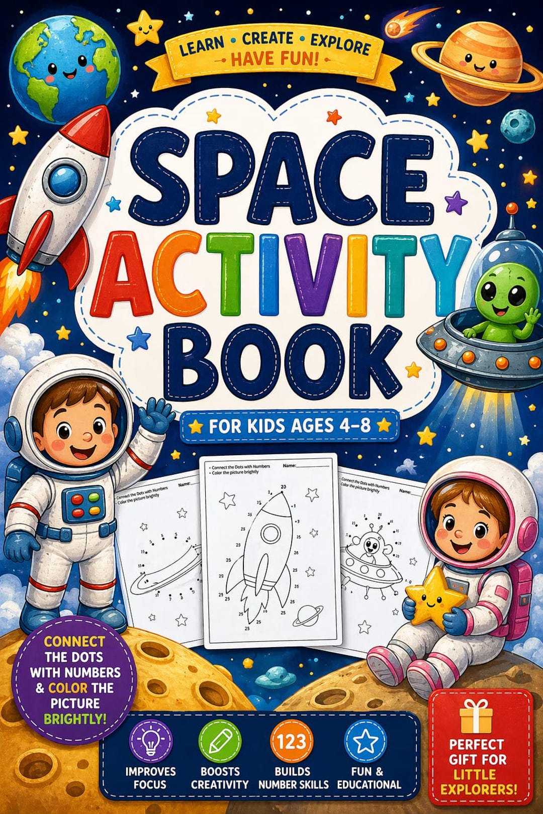 Connect the Dots Activity Book for Kids | 3 Activities in One | Digital ...