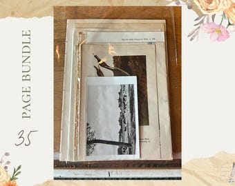 Curated Vintage Ephemera Pack | Authentic Antique Pages for Junk Journal, Collage (1880s-1930s)