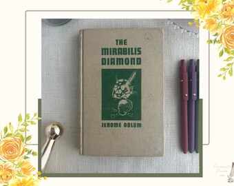 The Mirabilis Diamond Jerome Odlum 1945 First Edition, Vintage Mystery Crime Hardcover, Scarce Mid-Century Fiction