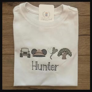 Popular Mouse Safari Theme Park sketch fill stitch embroidery machine design download file 4x4, 5x7, 6x10, 8x8 by Mouse + Thread Designs image 3