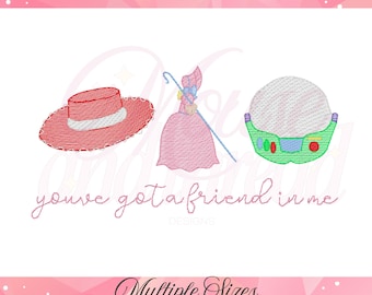 Cowgirl Hat Bo Peep Astronaut sketch fill, quick stitch embroidery machine design download file 4x4, 5x7, 6x10, 8x8