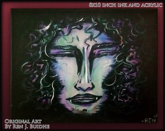 NightLife - Ink on Canvas