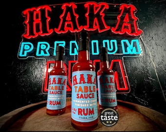 Salsa picante / Para amantes del ron / Regalo gourmet para gourmets (Reino Unido) / Reducción de ron y chile fermentado / Salsa barbacoa de producción limitada de 150 ml / Elaborada en destilería