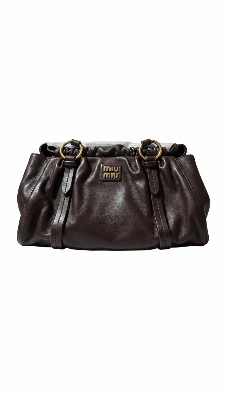 Vintage Miu Miu Leather Bag - Etsy