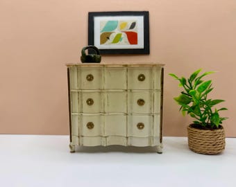 Ideal 1964 Petite Princess Palace Chest, 3-Drawer Dresser, Dollhouse Furniture