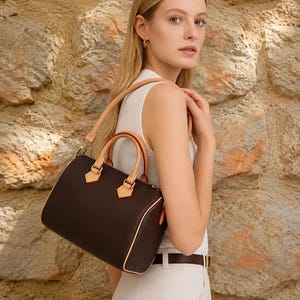 Tracolla classica in pelle Vachetta color miele/di ricambio per borsa Speedy/Accessori dorati/52, 60, 70, 80, 90 cm/Regalo per lei immagine 5