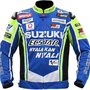 Chaqueta de moto de carreras Suzuki GSXR, tejido de malla, chaqueta de verano para montar en moto. Equipamiento para motoristas. imagen 1