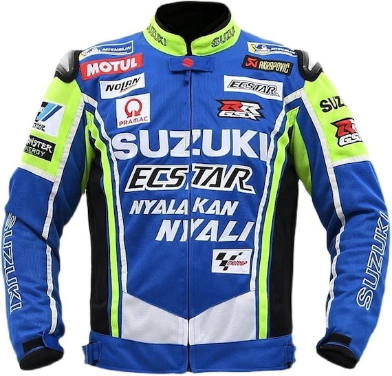 Suzuki GSXR Biker Motorcycle Racing Jacket Mesh Fabric Summer Riding Jacket Motorbike Rider Gear