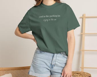 Crying in Car College Mom Tee | Relaxed Fit Garment-Dyed Comfort Colors Shirt