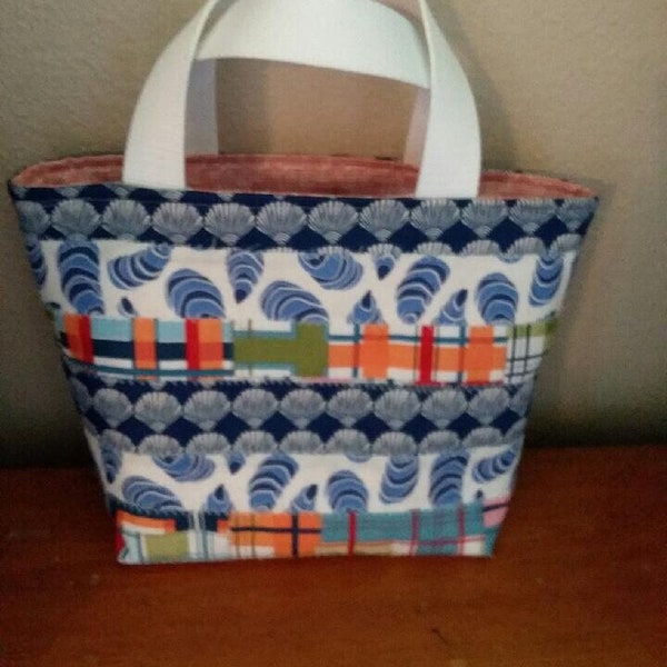 Nautical Striped Tote Bag