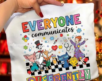 Cada persona se comunica de manera diferente PNG, Concientización sobre el autismo, Gráfico para docentes sobre neurodiversidad
